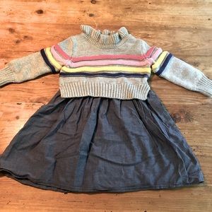 Crewcuts Chambray Sweater Dress